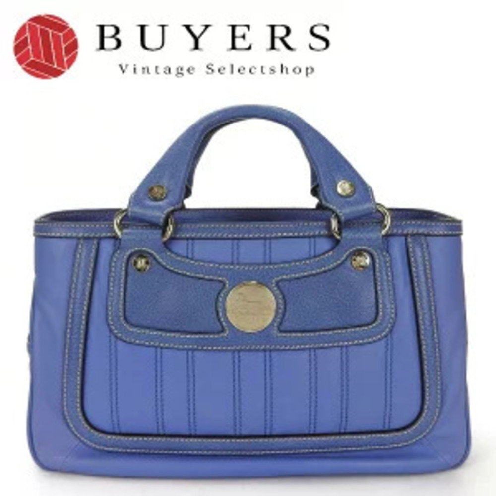 Celine Boogie Bag Handbag Leather Blue